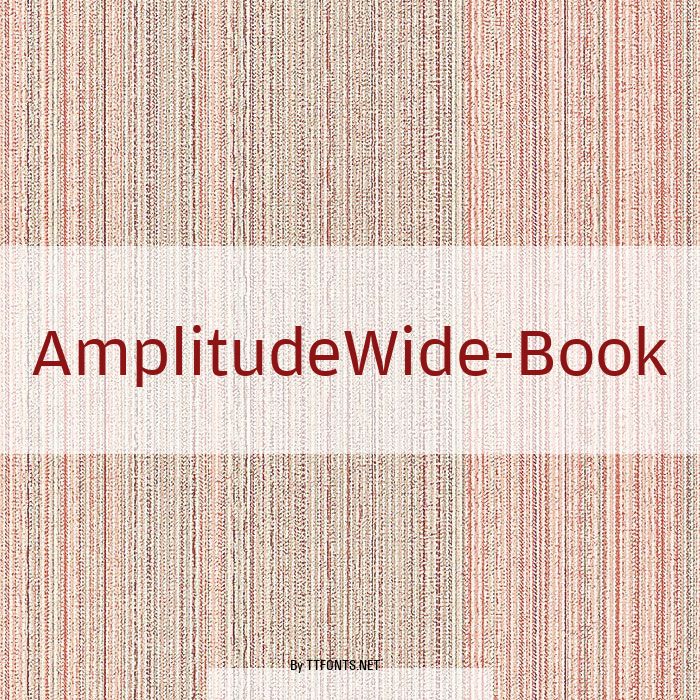 AmplitudeWide-Book example