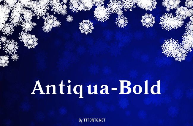 Antiqua-Bold example