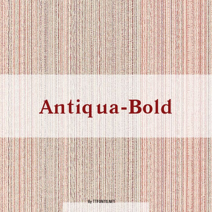 Antiqua-Bold example