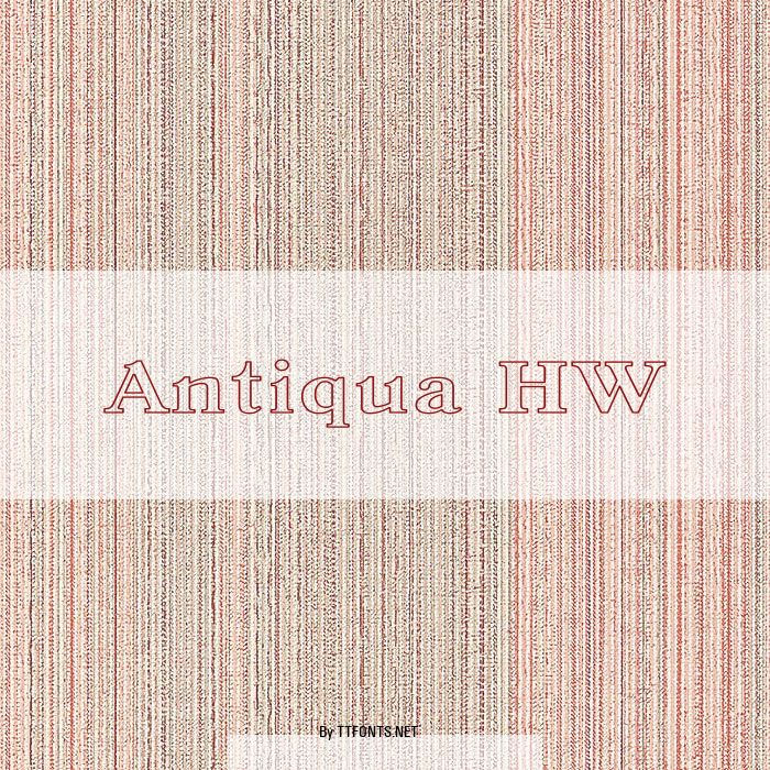 Antiqua HW example