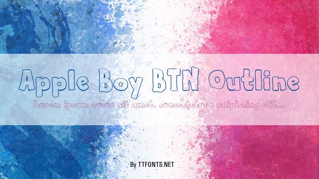 Apple Boy BTN Outline example