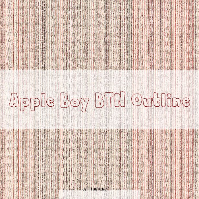 Apple Boy BTN Outline example