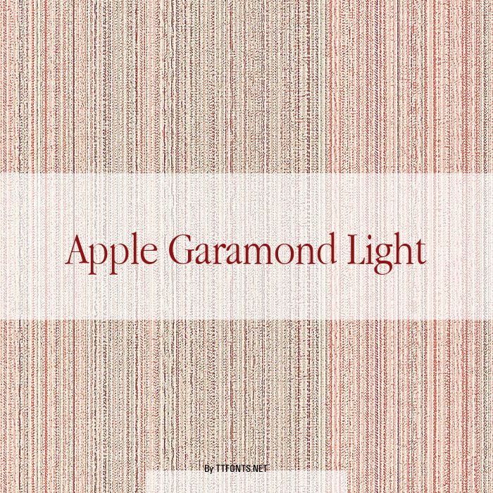Apple Garamond Light example