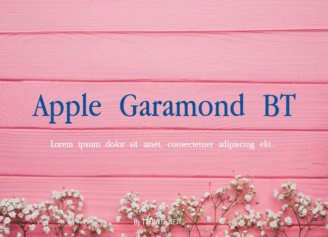 Apple Garamond BT example