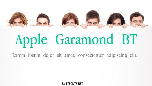 Apple Garamond BT example