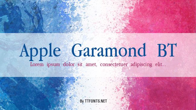 Apple Garamond BT example