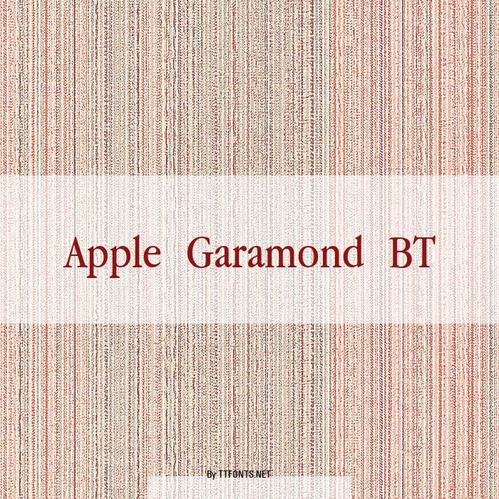 Apple Garamond BT example