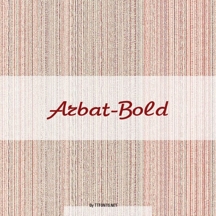 Arbat-Bold example