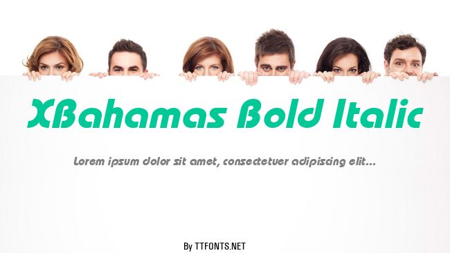 XBahamas Bold Italic example