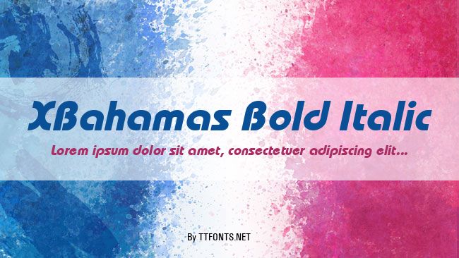 XBahamas Bold Italic example
