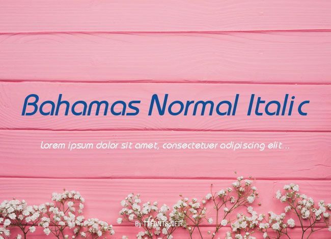 Bahamas Normal Italic example