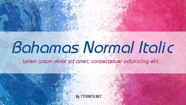 Bahamas Normal Italic example