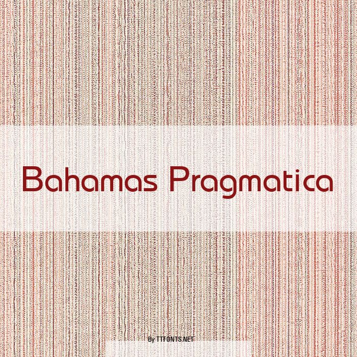 Bahamas Pragmatica example