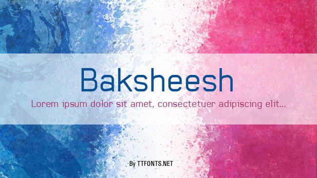 Baksheesh example