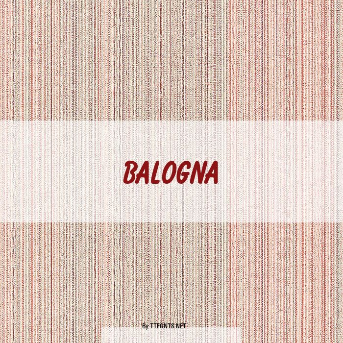 Balogna example