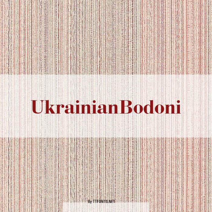 UkrainianBodoni example