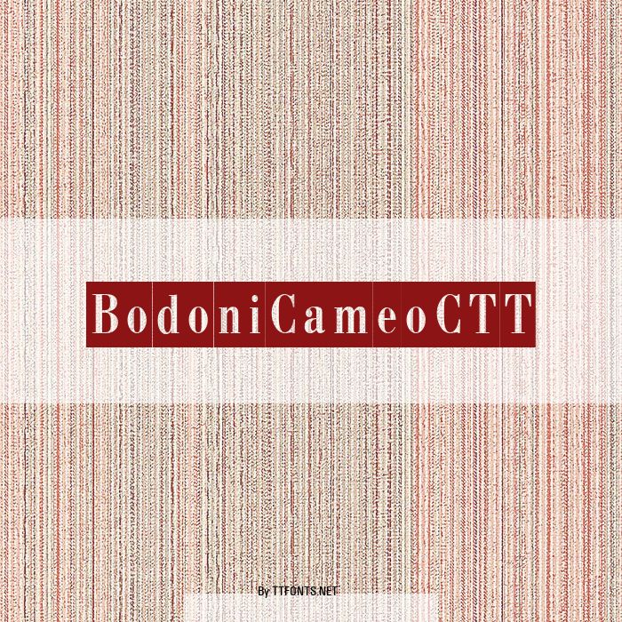 BodoniCameoCTT example
