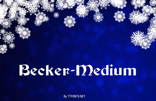 Becker-Medium example
