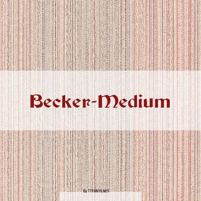 Becker-Medium example