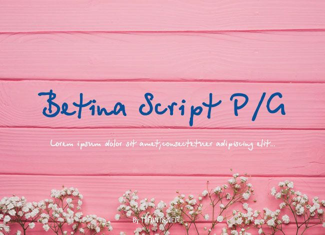 Betina Script P/G example