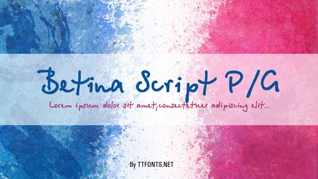 Betina Script P/G example