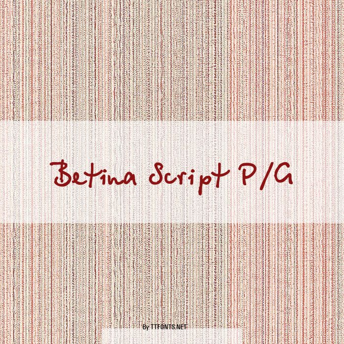 Betina Script P/G example