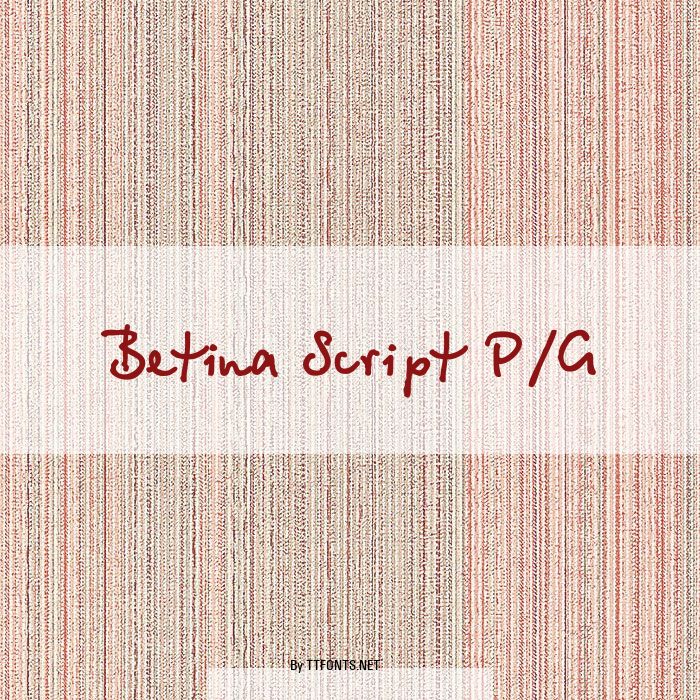 Betina Script P/G example