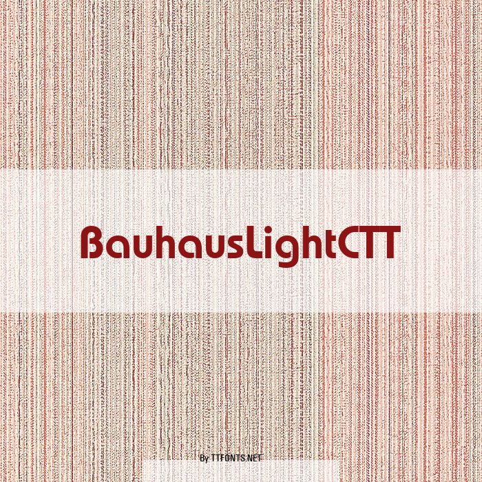 BauhausLightCTT example