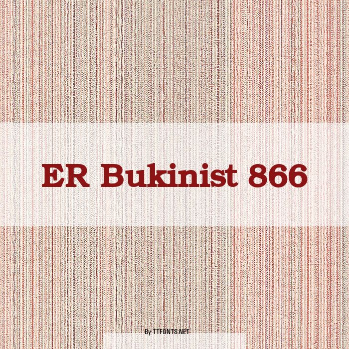 ER Bukinist 866 example