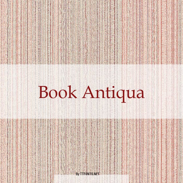 Book Antiqua example