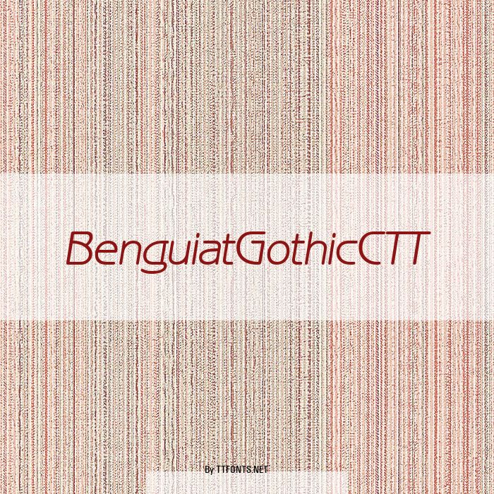 BenguiatGothicCTT example
