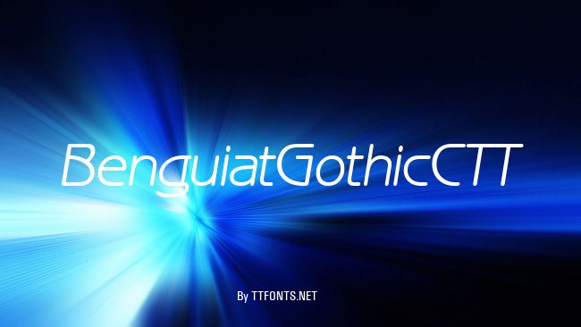 BenguiatGothicCTT example