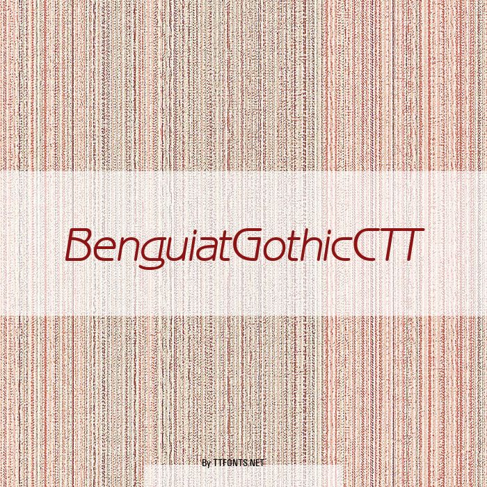 BenguiatGothicCTT example