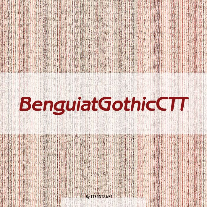 BenguiatGothicCTT example