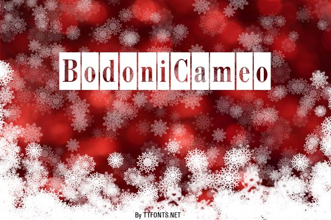 BodoniCameo example