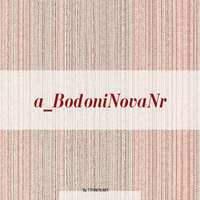 a_BodoniNovaNr example