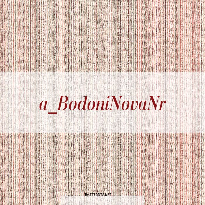a_BodoniNovaNr example