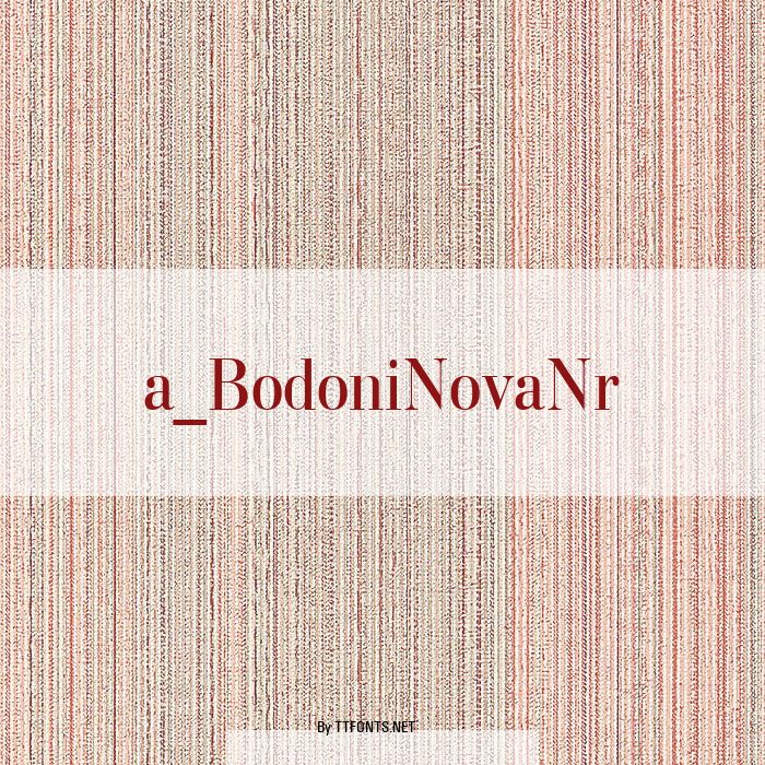a_BodoniNovaNr example