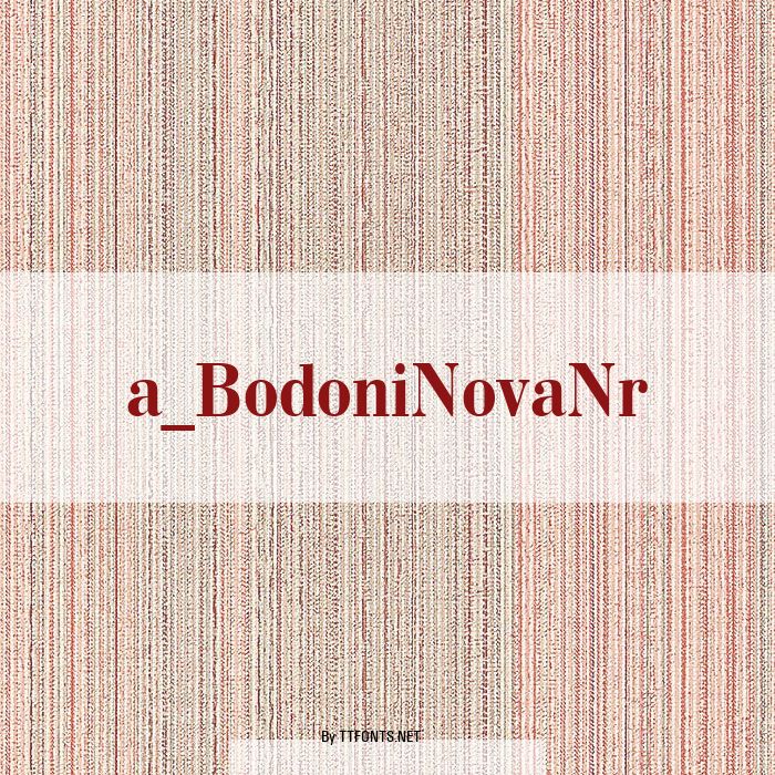 a_BodoniNovaNr example