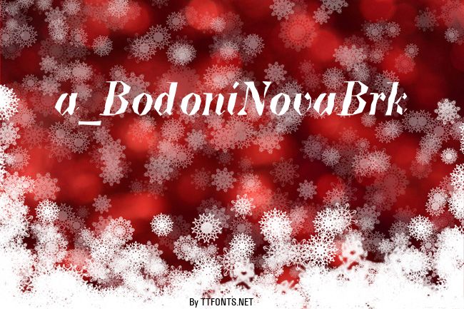 a_BodoniNovaBrk example