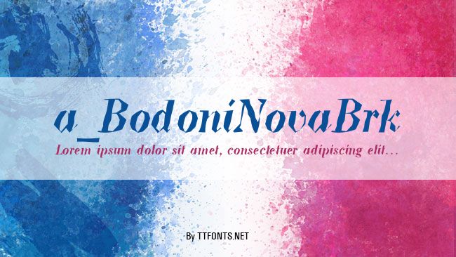 a_BodoniNovaBrk example