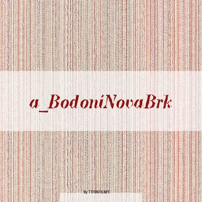a_BodoniNovaBrk example