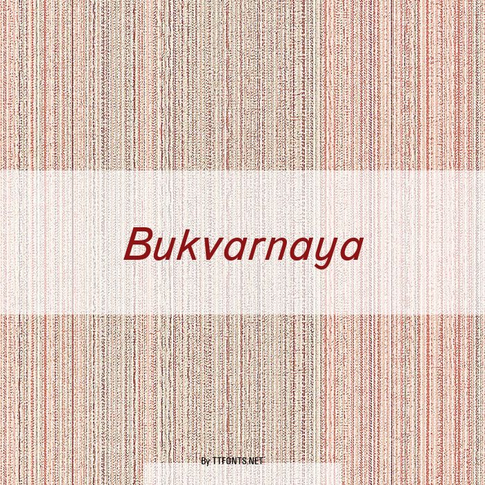 Bukvarnaya example