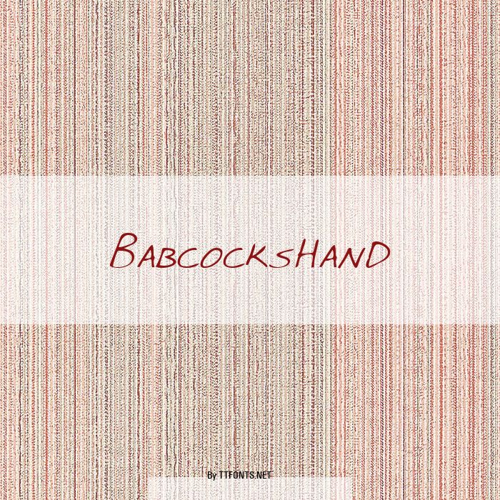 BabcocksHand example