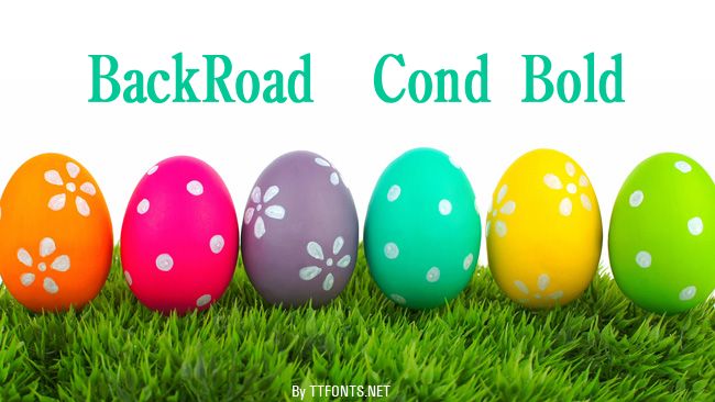 BackRoad  Cond Bold example