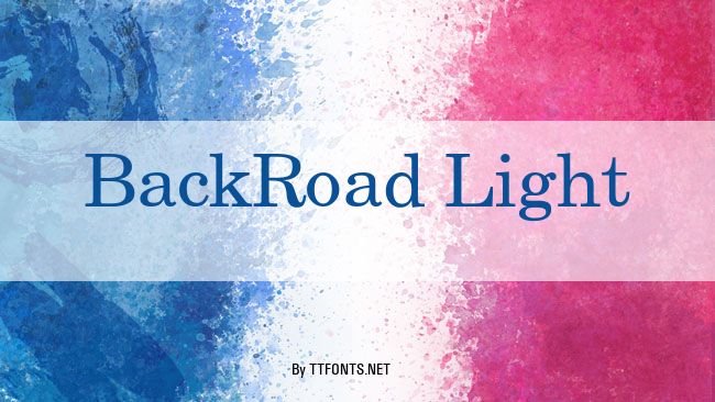 BackRoad Light example