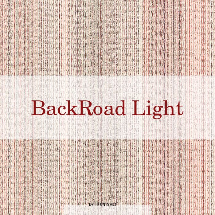 BackRoad Light example