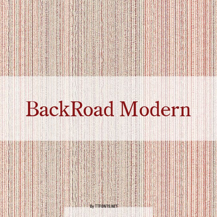 BackRoad Modern example