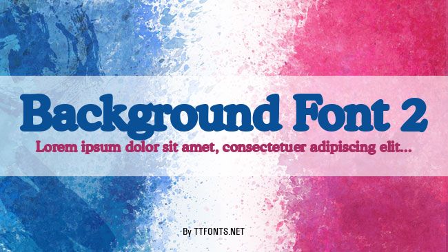 Background Font 2 example
