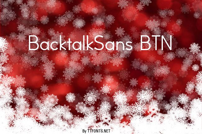BacktalkSans BTN example